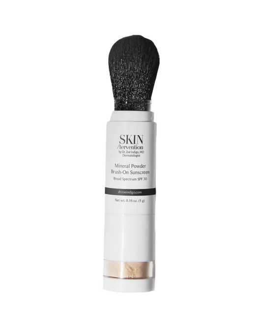 Mineral Powder Brush on Sunscreen